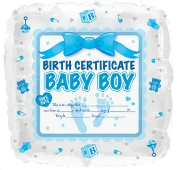 Birth Certificate Baby Boy