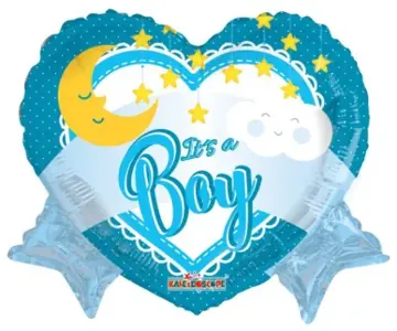 It's a Boy moon heart
