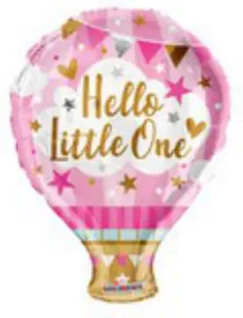 Hello Little One hot air balloon (pink)