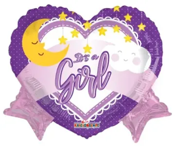 It's a Girl moon heart