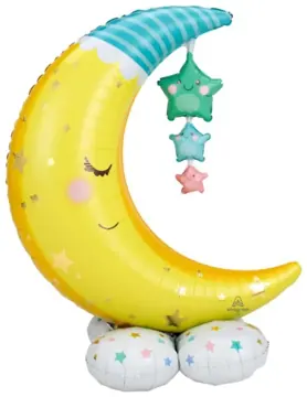 Sleepy moon with stars (air filled)