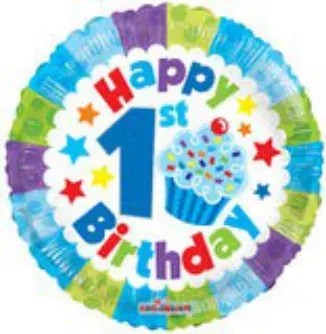 Happy 1st Birthday (blue)