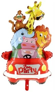 Zoo Party car with animals