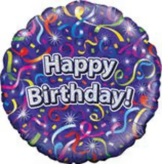 Happy Birthday confetti (purple)