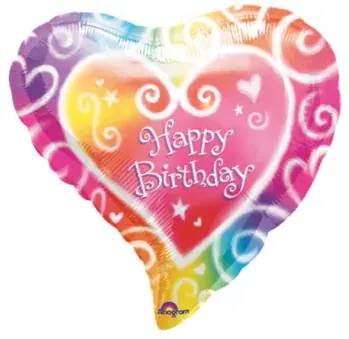 Happy Birthday swirl heart