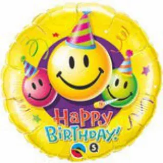 Happy Birthday smiley faces