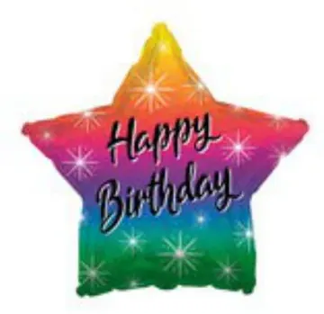 Happy Birthday rainbow star