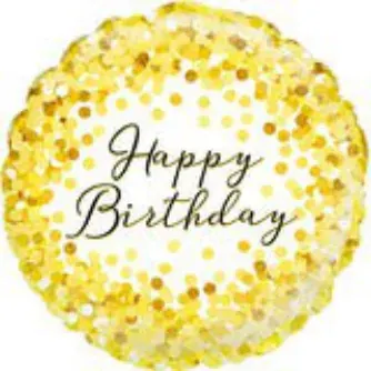 Happy Birthday gold dots