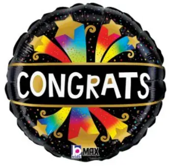 Congrats burst (black)
