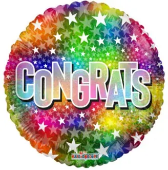 CONGRATS rainbow sparkle
