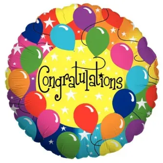 Congratulations balloons round