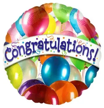 Congratulations balloon banner