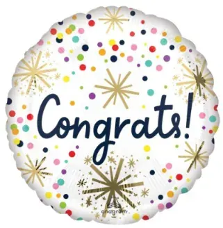 Congrats! confetti (white)