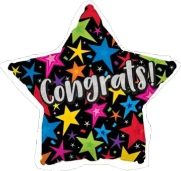 Congrats! stars (black star)