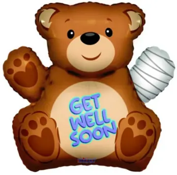 Get Well Soon bandaged bear