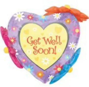 Get Well Soon! flower heart
