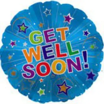 GET WELL SOON! stars (blue)