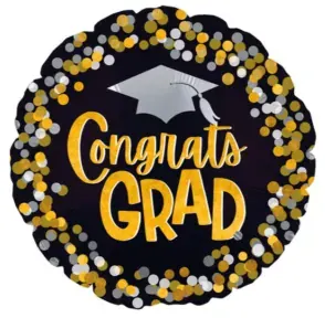 Congrats GRAD gold confetti