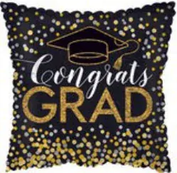 Congrats GRAD gold confetti (square)