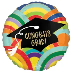 CONGRATS GRAD rainbow cap