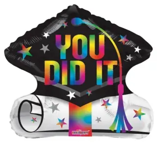 You Did It cap & diploma