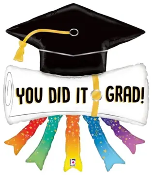 You Did It GRAD! cap with streamers