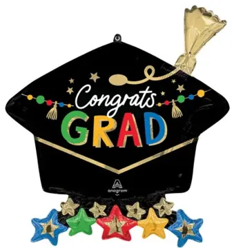Congrats GRAD cap with stars
