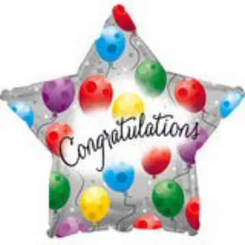 Congratulations balloons star
