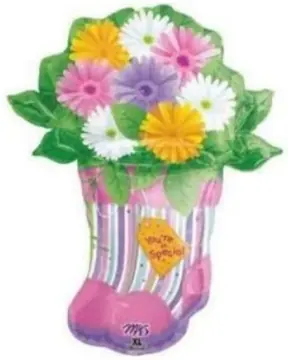 Flower bouquet in boots