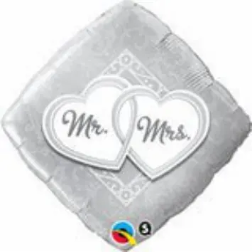 Mr. & Mrs. hearts (silver)
