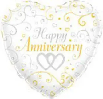 Happy Anniversary heart (white)