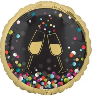 Cheers champagne confetti