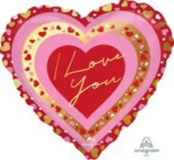 Love You layered heart