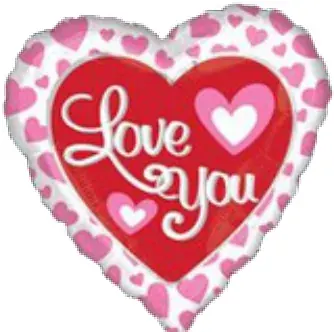 Love You heart (pink & red)
