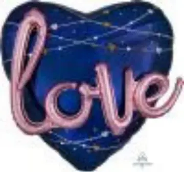 Love script heart (navy)