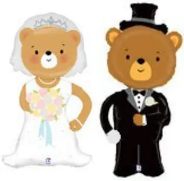 Bride & groom bears (pair)