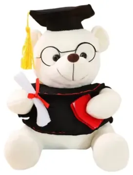 Graduation bear with glasses