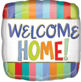 WELCOME HOME! stripes (square)
